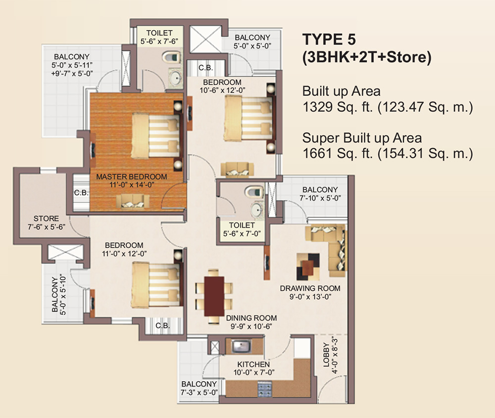 rg luxury homes 2bhk flats floor plan